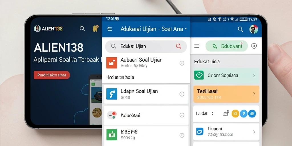 Antarmuka aplikatif ALIEN138 menampilkan soal ujian yang menarik.