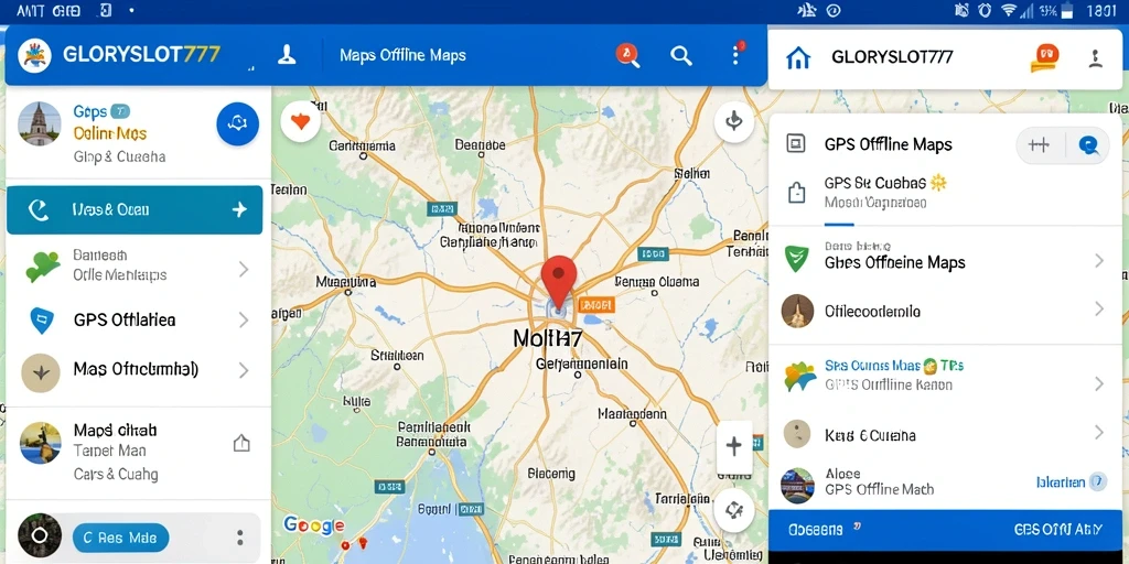 Antarmuka pengguna GLORYSLOT777 untuk GPS Offline Maps yang intuitif.