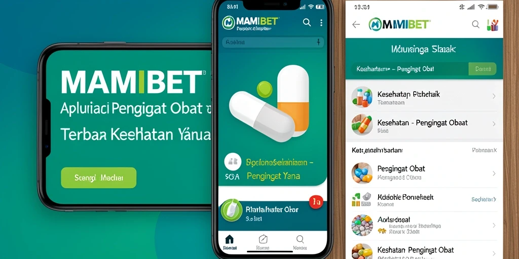 Antarmuka MAMIBET yang menampilkan fitur Pengingat Obat yang efisien.
