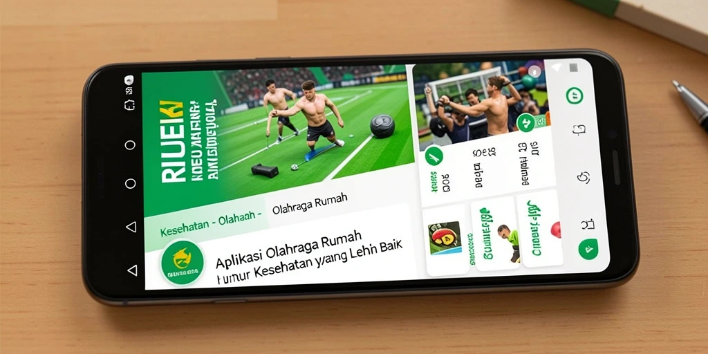 Antarmuka aplikasi REJEKI dengan berbagai opsi latihan olahraga rumah.