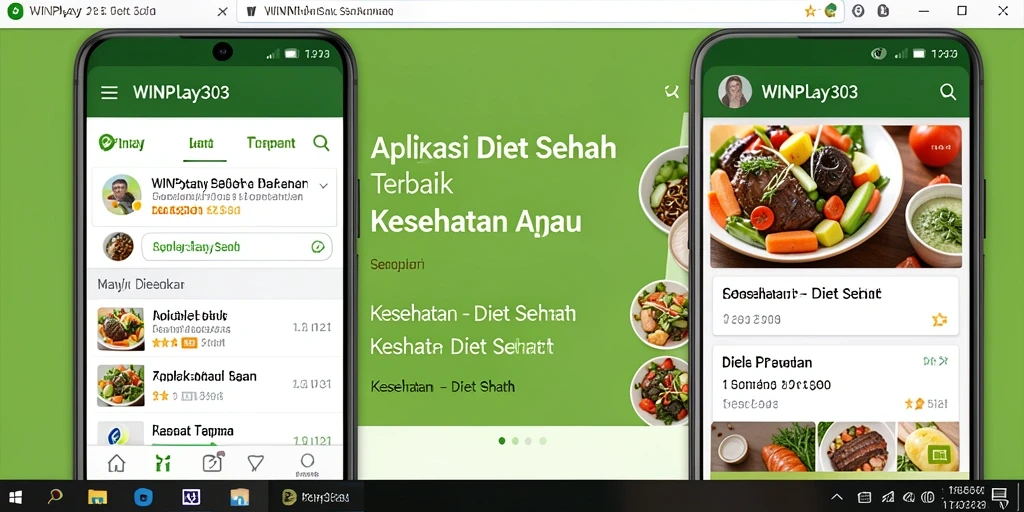 Antarmuka WINPLAY303 menampilkan fitur diet sehat yang interaktif.